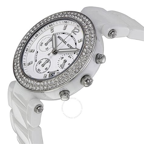 michael kors white ceramic watch links|mk5654.